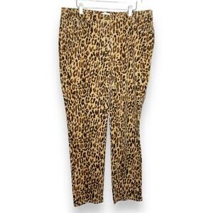 Chico's Leopard Print Corduroy Pants Size 2.5 / US 14